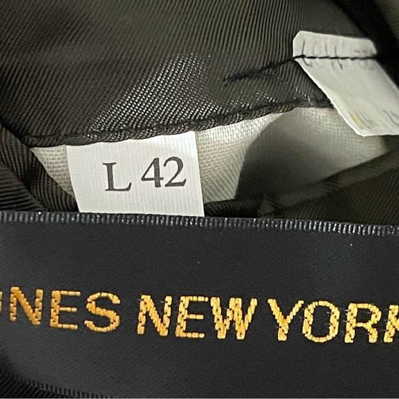 JONES NEW YORK Vtg Mens Gray Golden Fil Wool Suit Jacket 42L USA Career Blazer - Picture 12 of 13